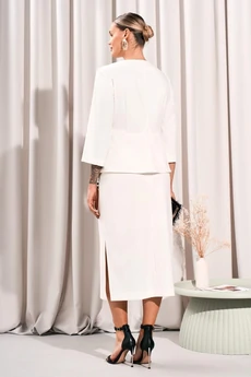Костюм с юбкой 5033 молочный Lissana