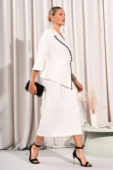 Костюм с юбкой 5033 молочный Lissana