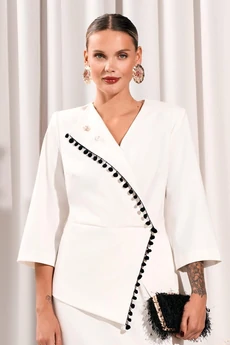 Костюм с юбкой 5033 молочный Lissana