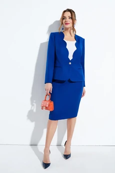 Костюм с юбкой 5049 сапфировый Lissana