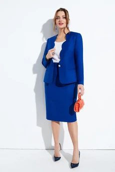 Костюм с юбкой 5049 сапфировый Lissana