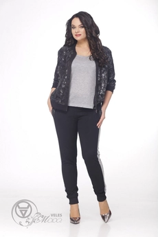 Бомбер 104 черный MALI