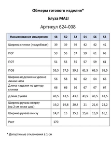 *Блузка 624-008 горчица MALI