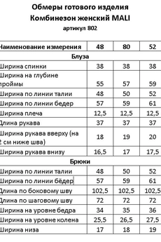 Комбинезон 802 морская волна MALI