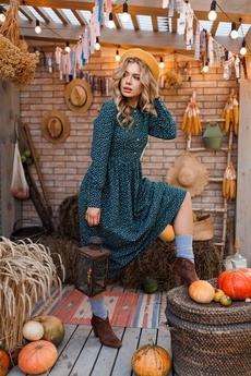 Платье 131-Д зеленый MARSHOP
