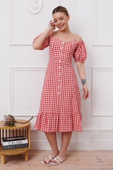 Платье 153 красный MARSHOP
