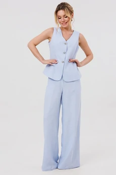 Костюм брючный 189 голубой MARSHOP