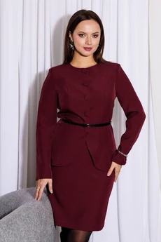 Костюм с юбкой 210 марсала MARSHOP