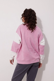 Джемпер 2248 розовый мрамор + молочный MG Wear