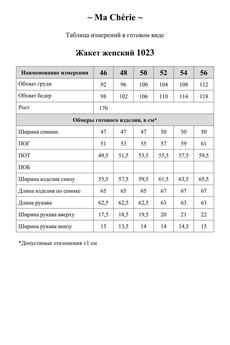 Жакет 1023 темно-синий Ma cherie