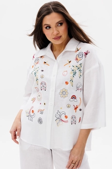 Костюм брючный 3141 белый Ma cherie