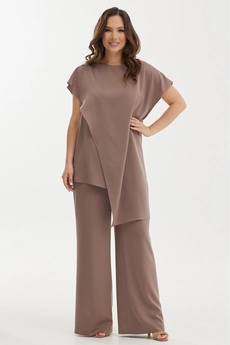 Костюм брючный 2453 какао Магия Моды