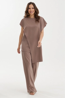Костюм брючный 2453 какао Магия Моды
