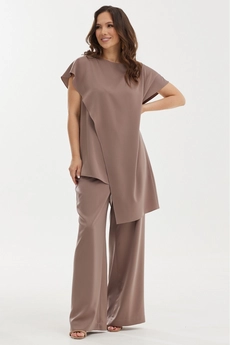 Костюм брючный 2453 какао Магия Моды