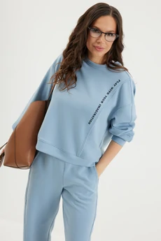 Костюм брючный 2684 голубой Магия Моды