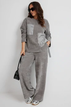 Костюм брючный 2687 серый Магия Моды