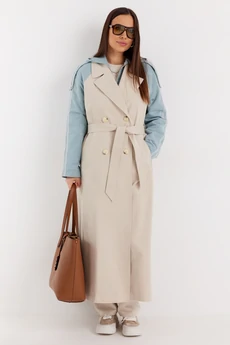 Тренч 2689 беж + шалфей Магия Моды