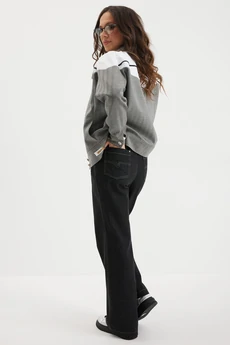 Костюм брючный 2691 белый + серый Магия Моды