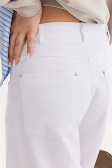 Костюм брючный 2693 бежевый + голубой Магия Моды