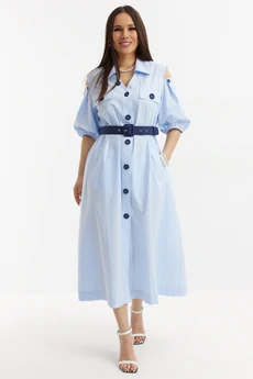 Платье 2710 голубой Магия Моды