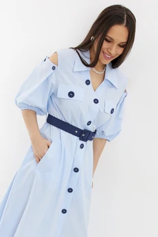 Платье 2710 голубой Магия Моды