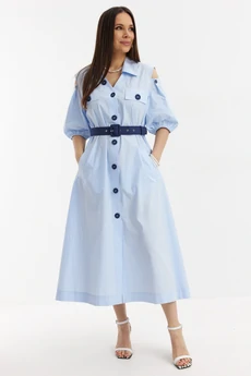 Платье 2710 голубой Магия Моды
