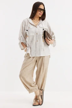 Костюм брючный 2716 беж Магия Моды