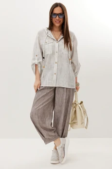 Костюм брючный 2716 серый Магия Моды