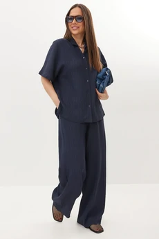 Костюм брючный 2718 синий Магия Моды