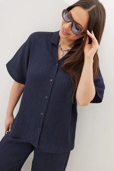 Костюм брючный 2718 синий Магия Моды