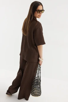 Костюм брючный 2718 шоколад Магия Моды