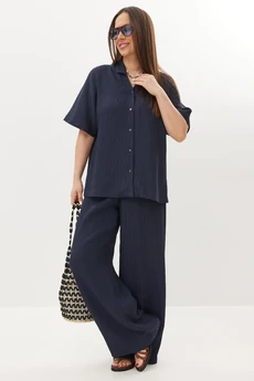 Костюм брючный 2718 синий Магия Моды