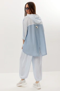 Костюм брючный 2722 голубой Магия Моды