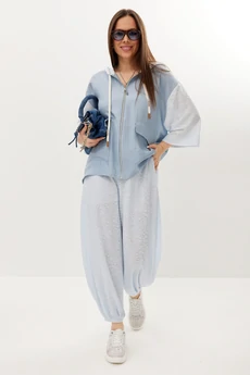 Костюм брючный 2722 голубой Магия Моды