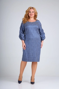Платье 673 синий MammaModa