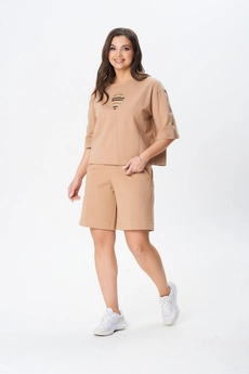 Костюм с шортами 2437 капучино MarSoLa