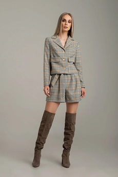 Костюм с шортами 443 цветная клетка Marika