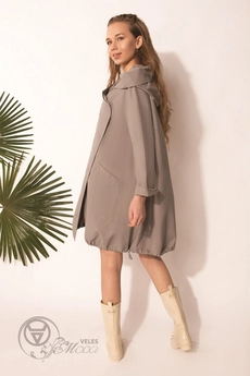 Плащ 107 серый ID fashion