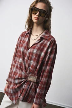 Рубашка 1291 бордовый milmil