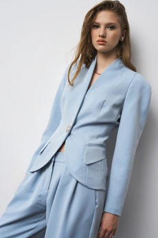 Костюм брючный 1297 голубой milmil