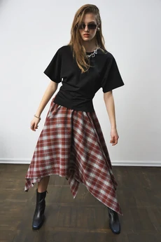 Юбка 1302 принт клетка борд milmil