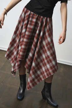 Юбка 1302 принт клетка борд milmil