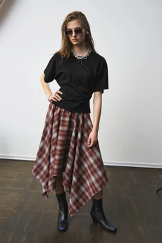 Юбка 1302 принт клетка борд milmil