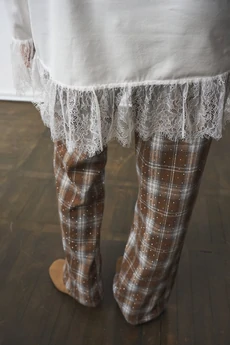 Брюки 1306 принт клетка milmil