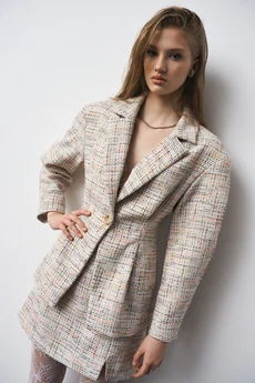 Костюм с юбкой 1307 рогожка milmil