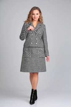 Костюм с юбкой 1052 гусиная лапка Milora