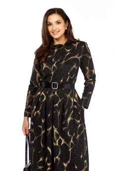 Платье 1164-1 черный с разводами Milora