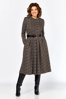 Платье 1164-1 черный с разводами Milora