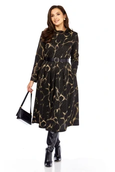 Платье 1164-1 черный с разводами Milora