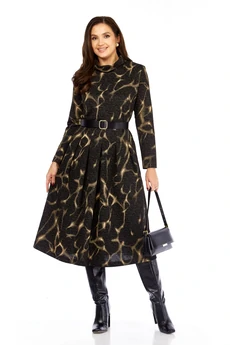 Платье 1164-1 черный с разводами Milora